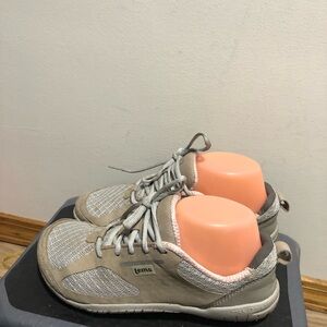 Lems Primal 2 Women Gray Tan Suede Athletic Running Shoes Size 39/8US